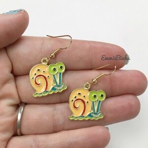 💥3for$28  New SpongeBob SquarePants Gary The Snail Cartoon Enamel Drop Earrings